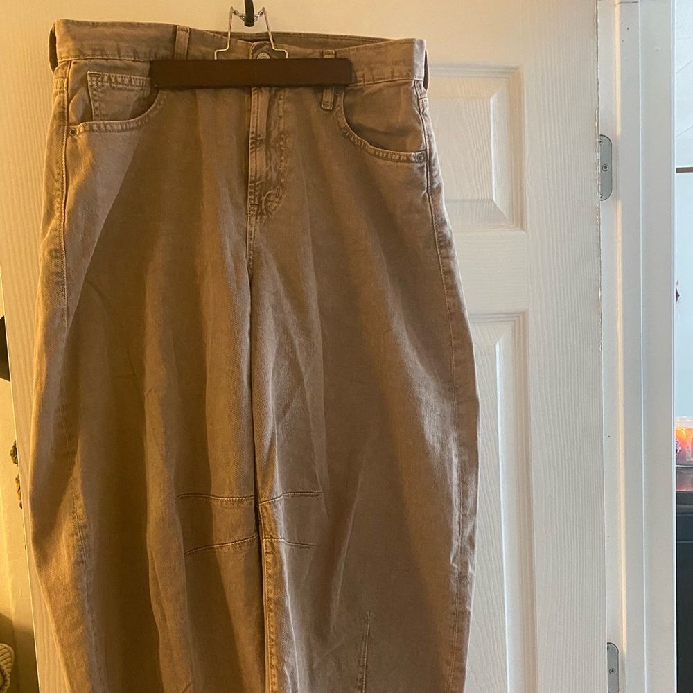 GAP Tan High Rise Denim Skirt